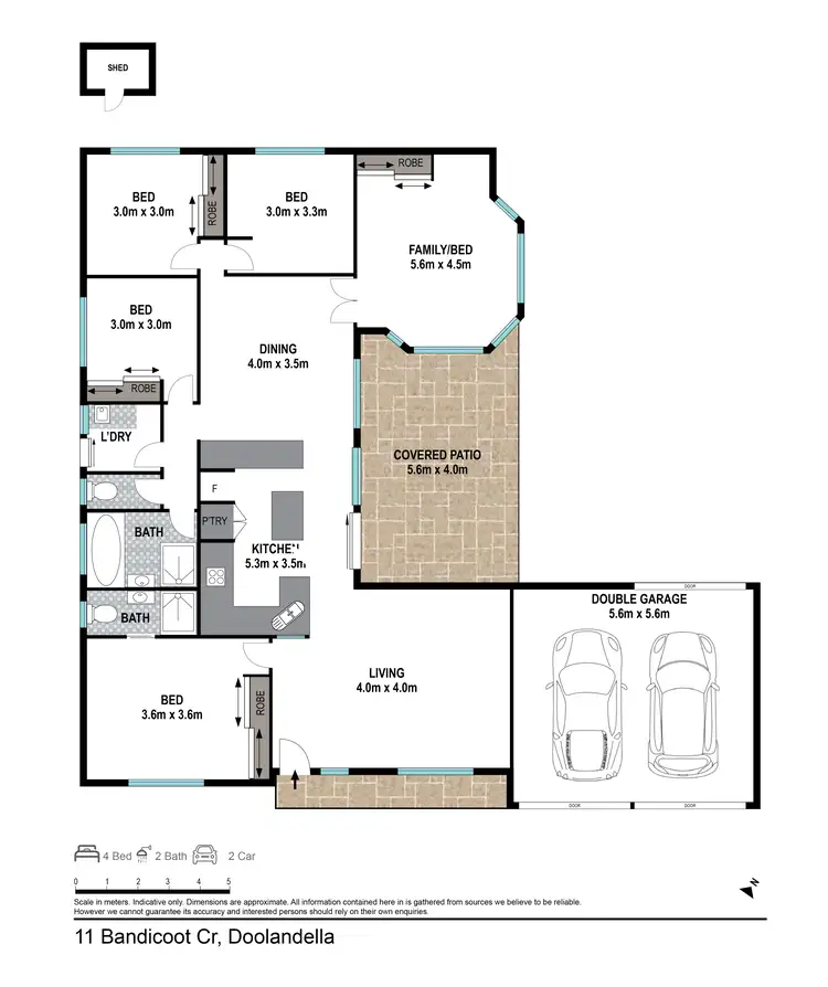 Floorplan of Homely house listing, 11 Bandicoot Crescent, Doolandella QLD 4077