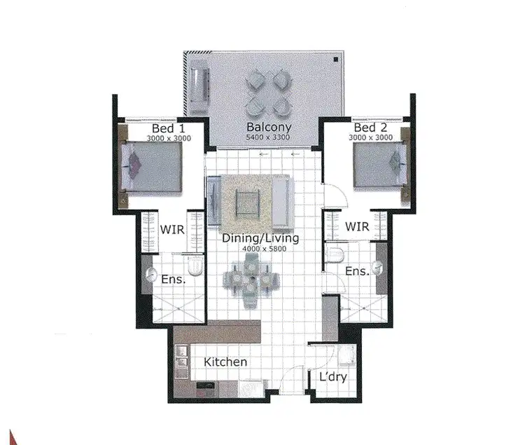 Floorplan of Homely unit listing, Unit 15/15 Betzel Ct, Mango Hill QLD 4509