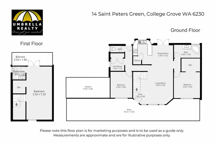 Floorplan of Homely house listing, 14 St Peters Grn, College Grove WA 6230