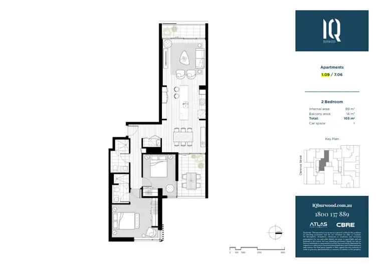 Floorplan of Homely unit listing, Unit 109/15-19 Clarence St, Burwood NSW 2134