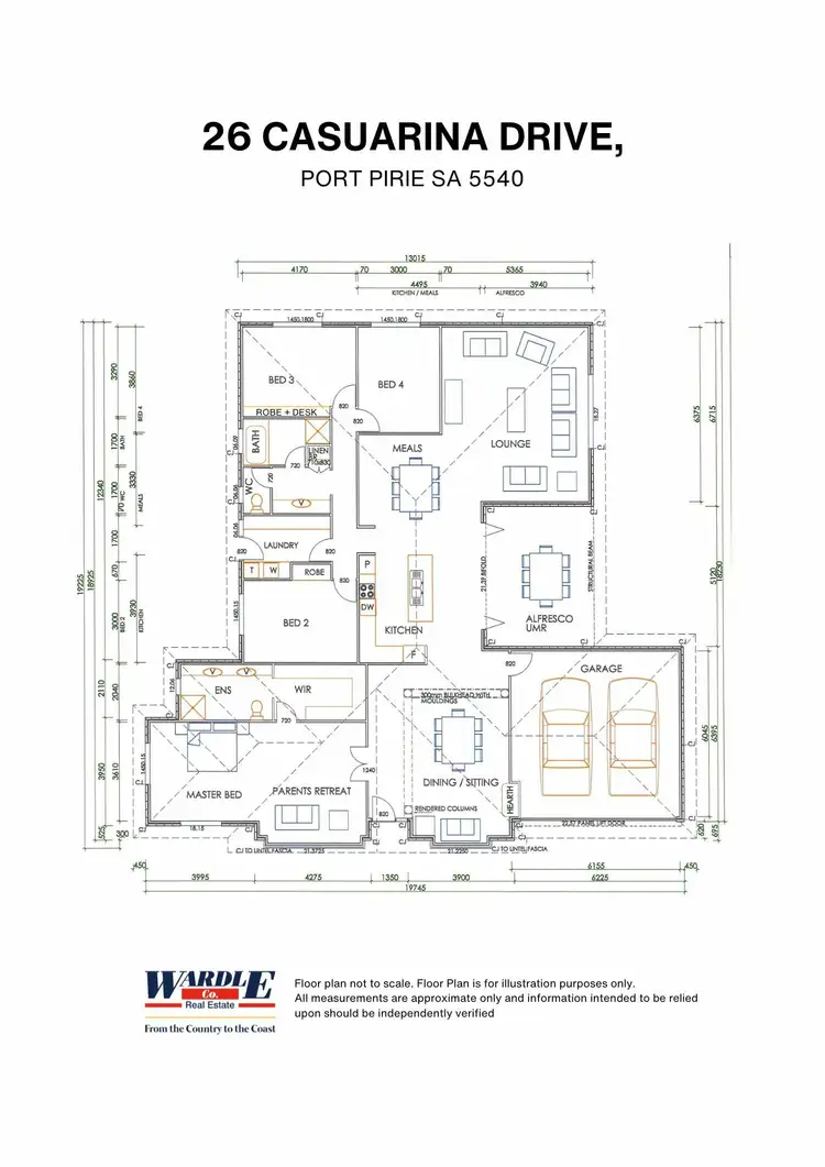 Floorplan of Homely house listing, 26 Casuarina Drive, Port Pirie SA 5540
