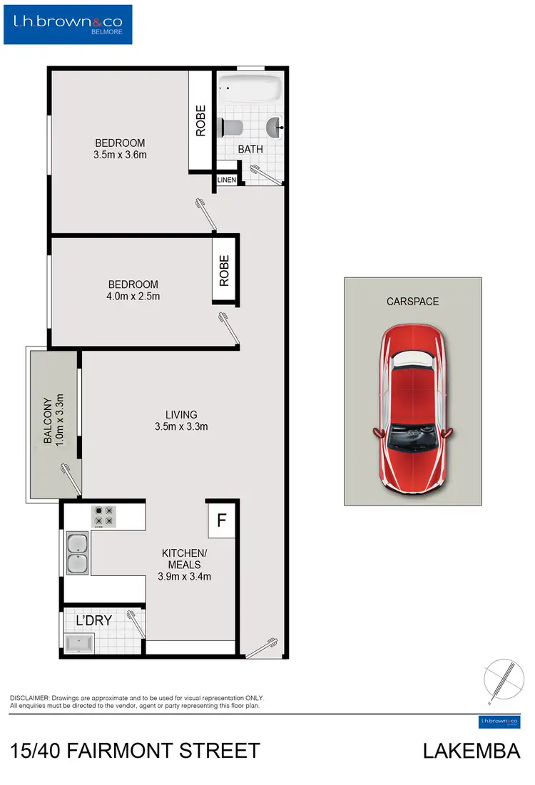 Floorplan of Homely unit listing, Unit 15/40 Fairmount St, Lakemba NSW 2195