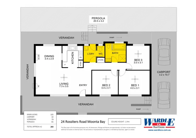 Floorplan of Homely house listing, 24 Rossiters Rd, Moonta Bay SA 5558