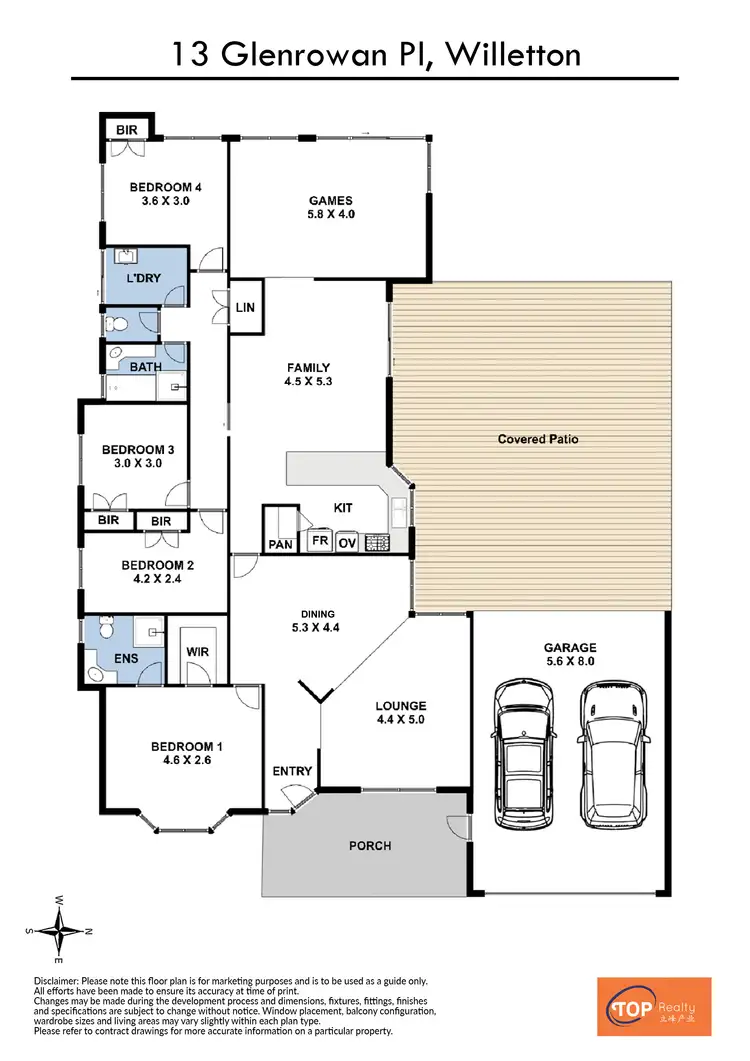 Floorplan of Homely house listing, 13 Glenrowan Place, Willetton WA 6155