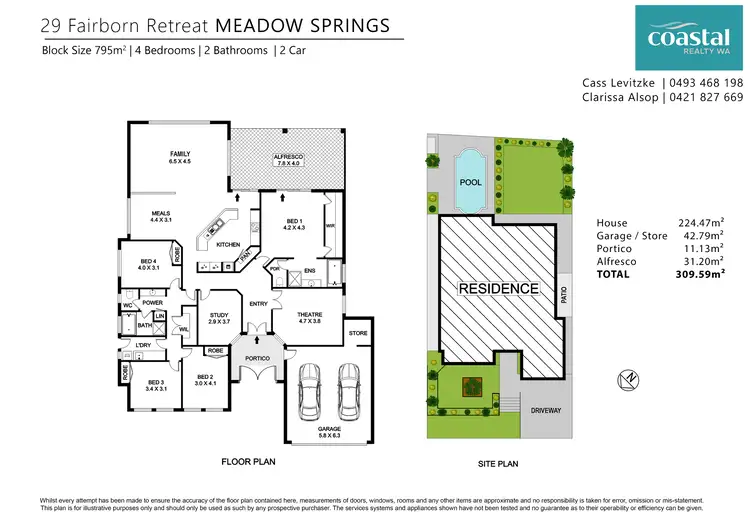 Floorplan of Homely house listing, 29 Fairborn Rtt, Meadow Springs WA 6210