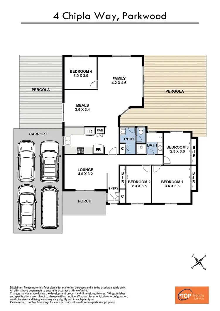 Floorplan of Homely house listing, 4 Chipla Way, Parkwood WA 6147