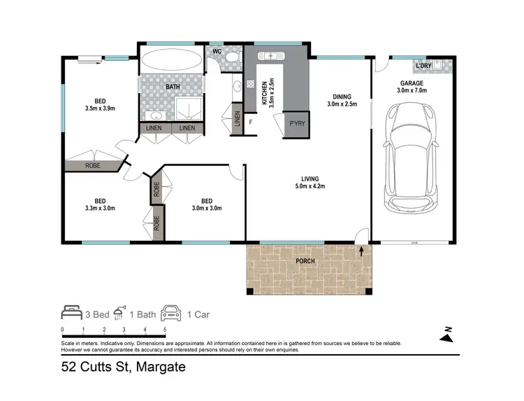 Floorplan of Homely house listing, 52 Cutts Street, Margate QLD 4019