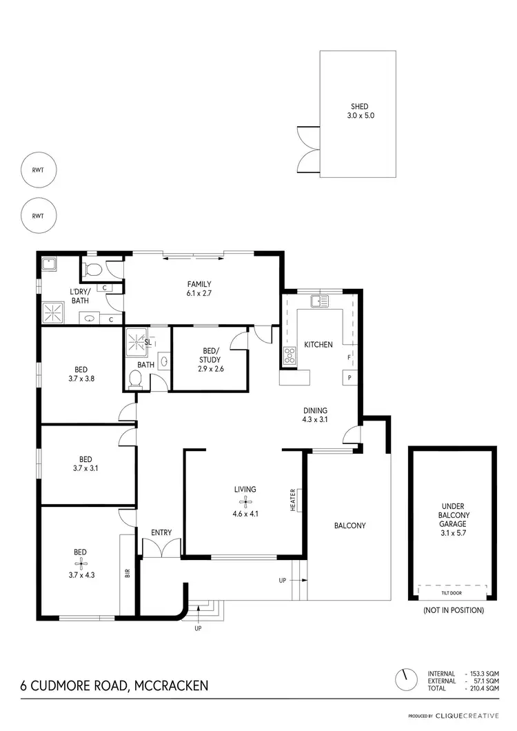 Floorplan of Homely house listing, 6 Cudmore Rd, Mccracken SA 5211