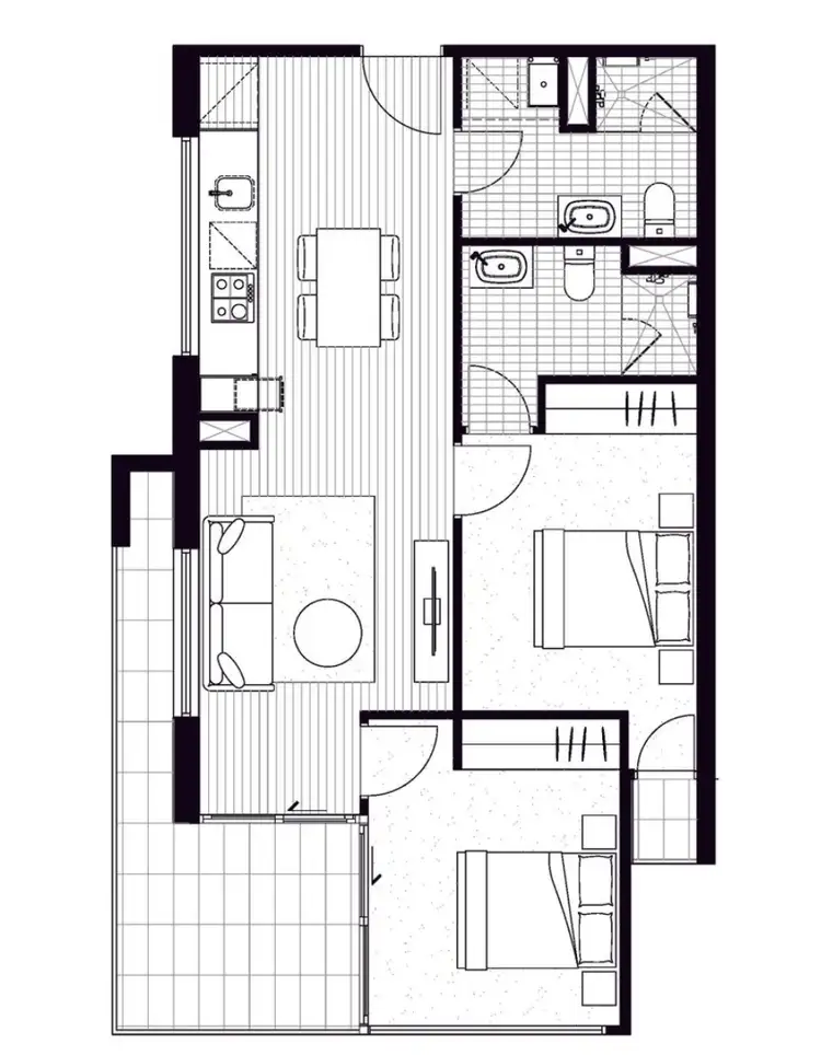 Floorplan of Homely apartment listing, 612/240-250 Lygon St, Brunswick East VIC 3057