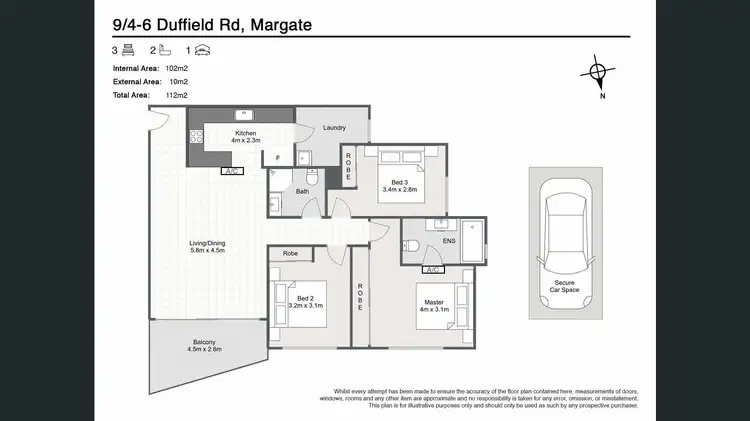 Floorplan of Homely unit listing, 9/4-6 Duffield Road, Margate QLD 4019
