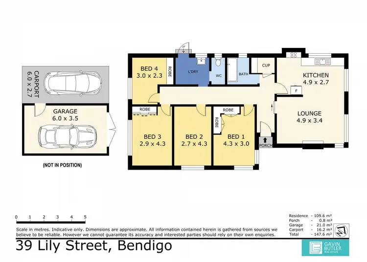 Floorplan of Homely house listing, 39 Lily St, Bendigo VIC 3550