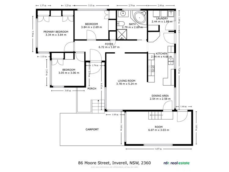Floorplan of Homely house listing, 86 Moore Street, Inverell NSW 2360