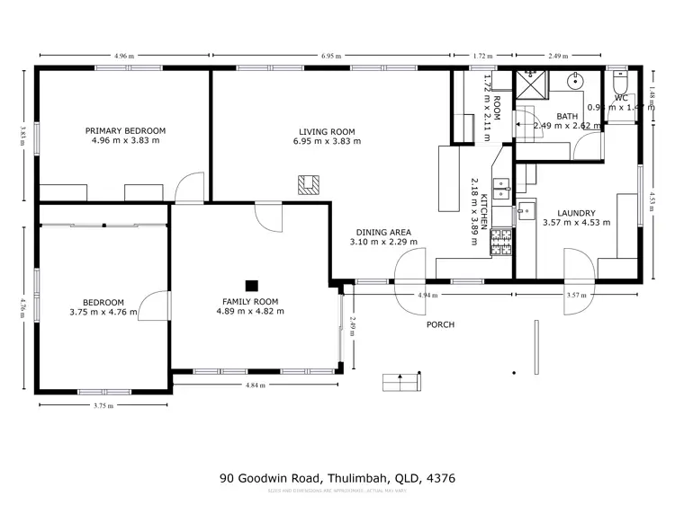 Floorplan of Homely house listing, 90 Goodwin Rd, Thulimbah QLD 4376