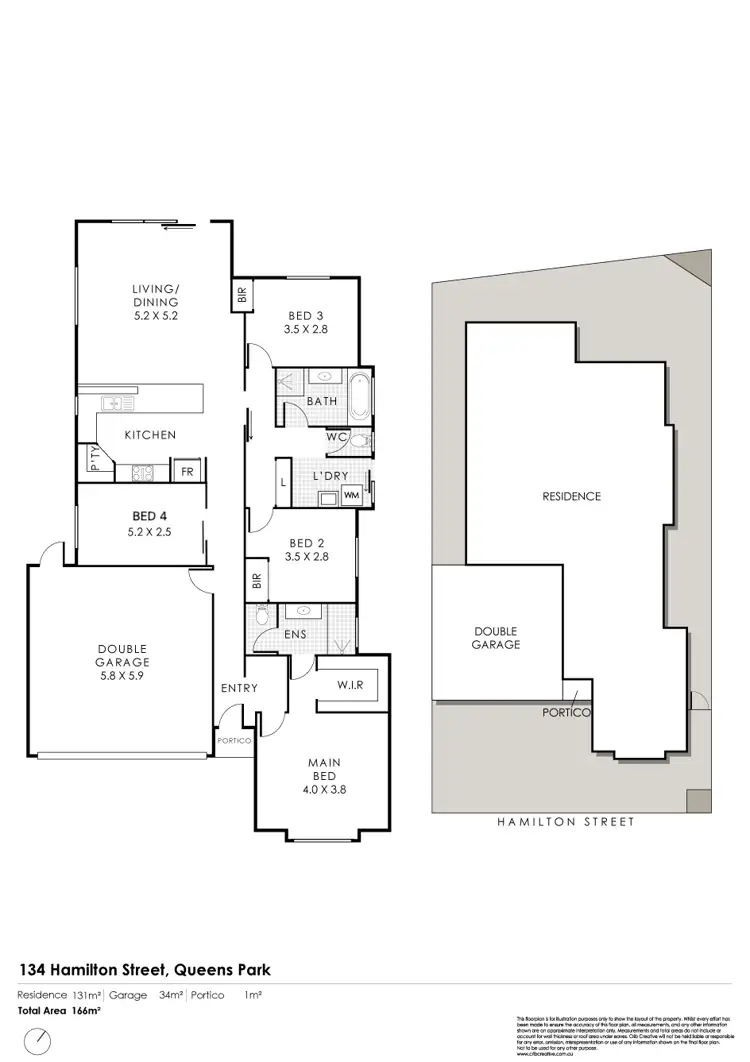 Floorplan of Homely house listing, 134 Hamilton St, Queens Park WA 6107