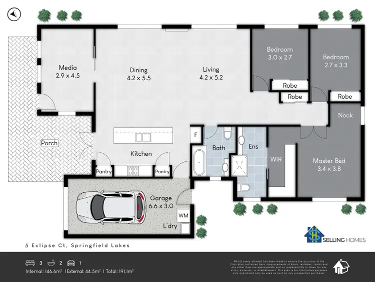 Floorplan of Homely house listing, 5 Eclipse Ct, Springfield Lakes QLD 4300