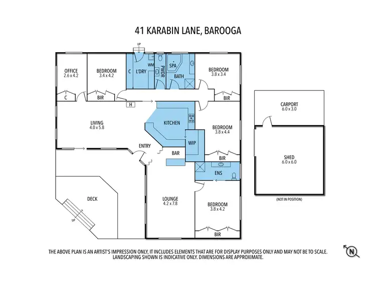 Floorplan of Homely rural property listing, 41 Karabim Lane, Barooga NSW 3644