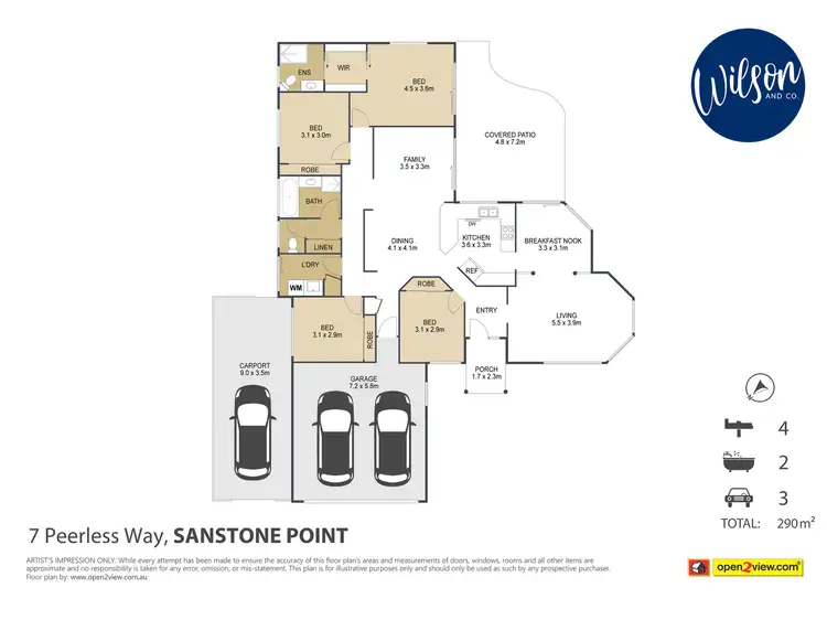 Floorplan of Homely house listing, 7 Peerless Way, Sandstone Point QLD 4511
