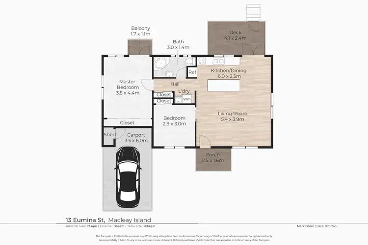 Floorplan of Homely house listing, 13 Eumina Street, Macleay Island QLD 4184