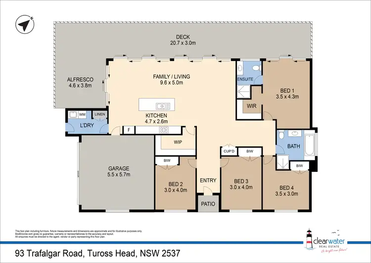 Floorplan of Homely house listing, 93 Trafalgar Rd, Tuross Head NSW 2537