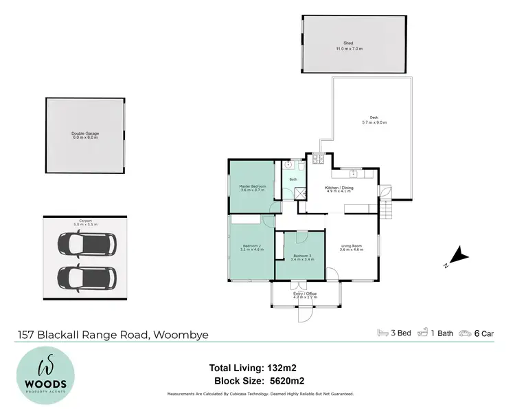 Floorplan of Homely house listing, 157 Blackall Range Rd, West Woombye QLD 4559