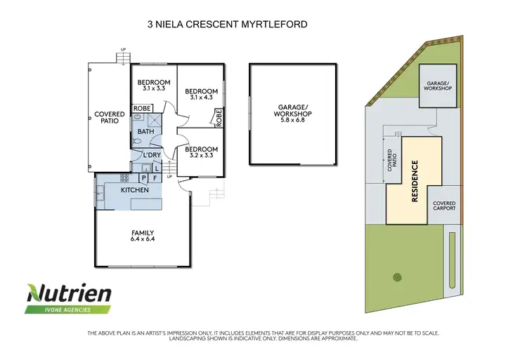 Floorplan of Homely house listing, 3 Niela Cres, Myrtleford VIC 3737