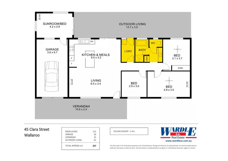 Floorplan of Homely house listing, 45 Clara St, Wallaroo SA 5556