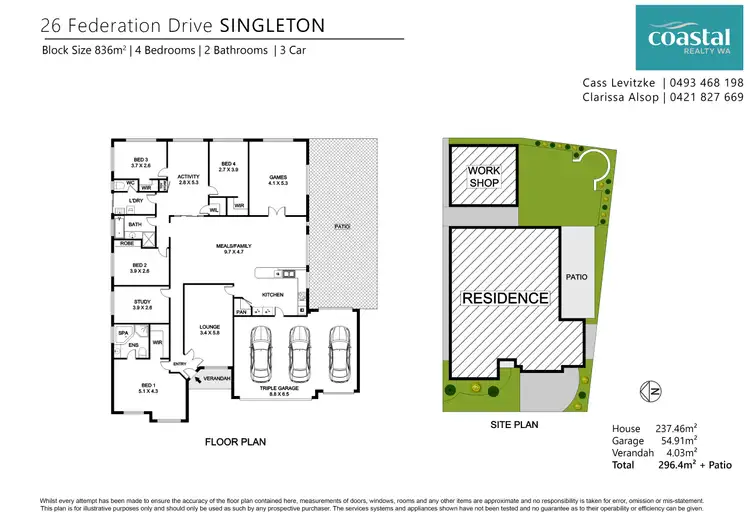 Floorplan of Homely house listing, 26 Federation Dr, Singleton WA 6175
