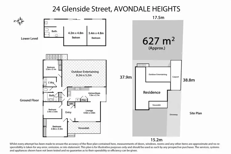 Floorplan of Homely house listing, 24 Glenside Street, Avondale Heights VIC 3034