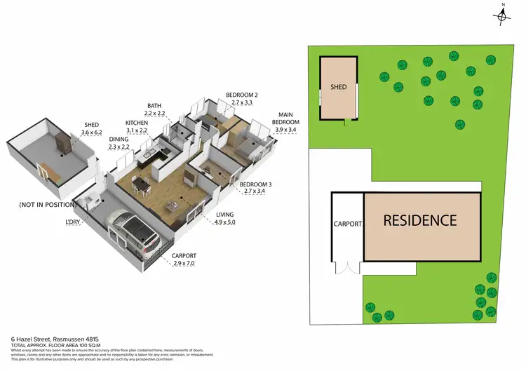 Floorplan of Homely house listing, 6 Hazel St, Rasmussen QLD 4815