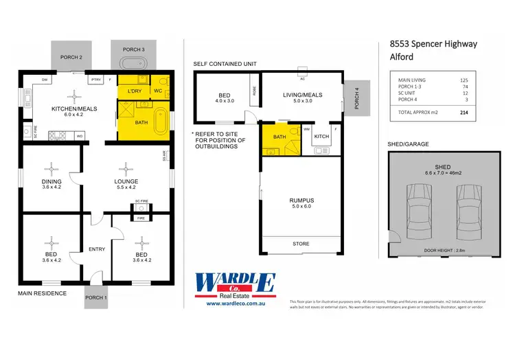 Floorplan of Homely house listing, 8553 Spencer Hwy, Alford SA 5555
