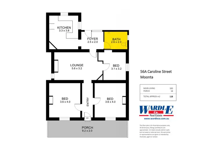 Floorplan of Homely house listing, 56A Caroline Street, Moonta SA 5558