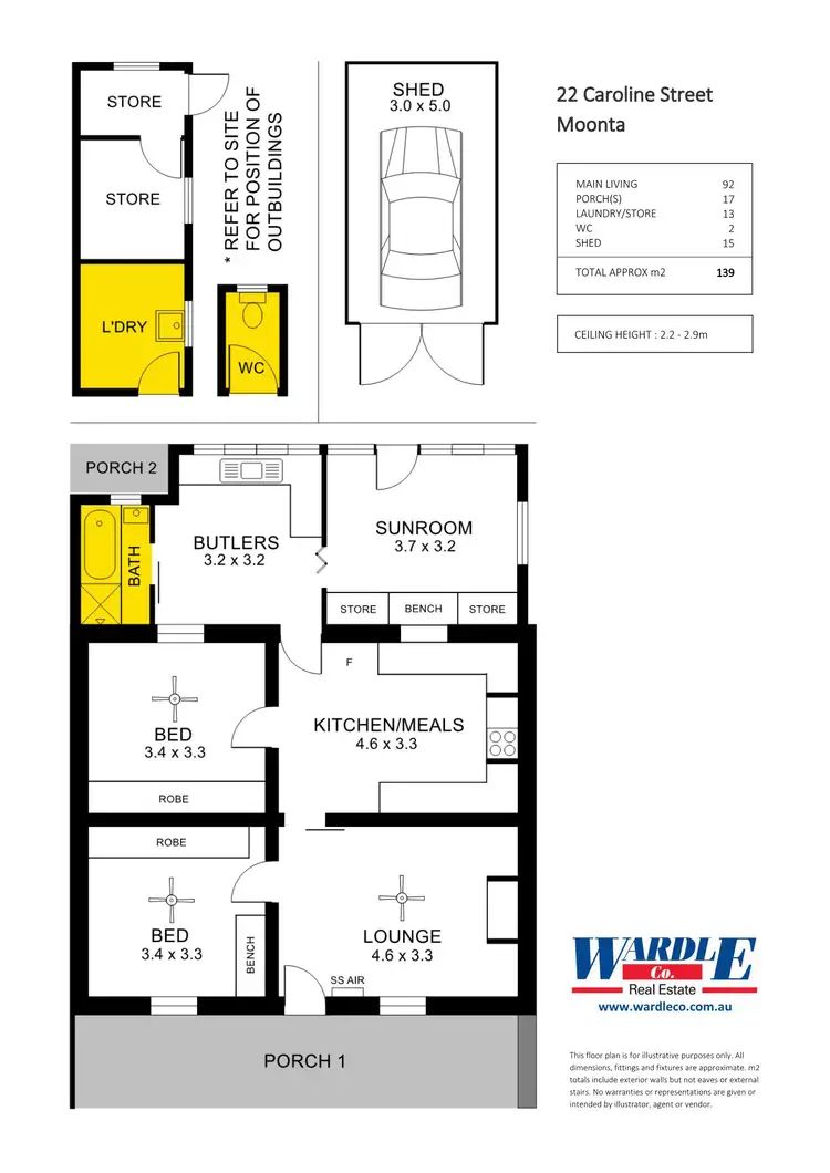 Floorplan of Homely house listing, 22 Caroline St, Moonta SA 5558