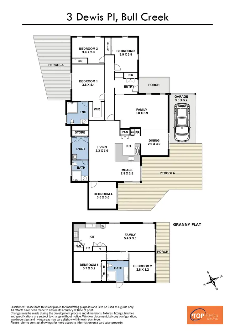 Floorplan of Homely house listing, 3 Dewis Place, Bull Creek WA 6149