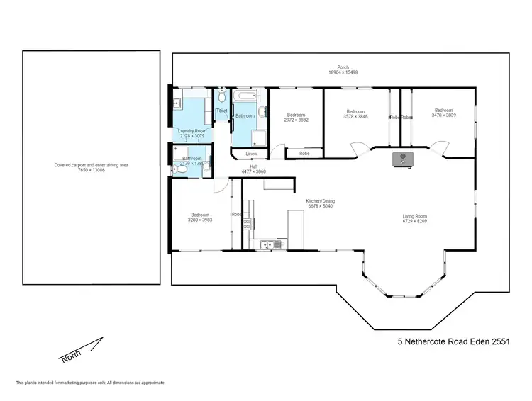 Floorplan of Homely house listing, 5 Nethercote Rd, Eden NSW 2551