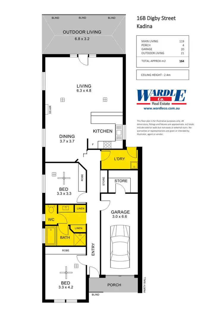 Floorplan of Homely unit listing, 16B Digby Street, Kadina SA 5554