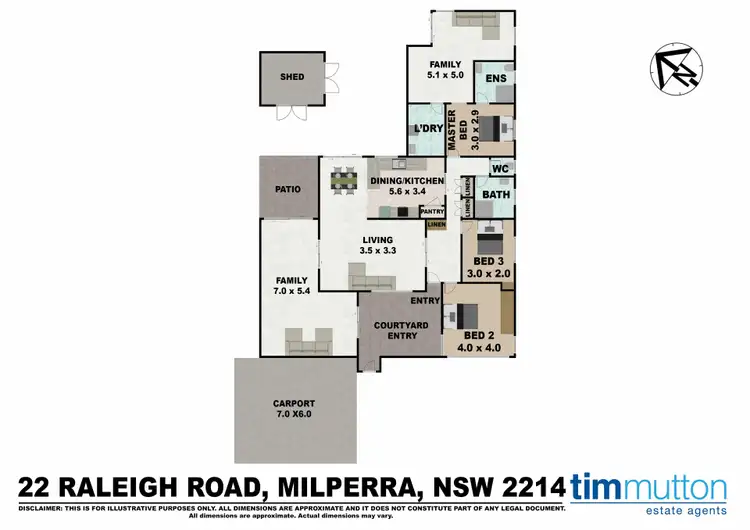 Floorplan of Homely house listing, 22 Raleigh Rd, Milperra NSW 2214
