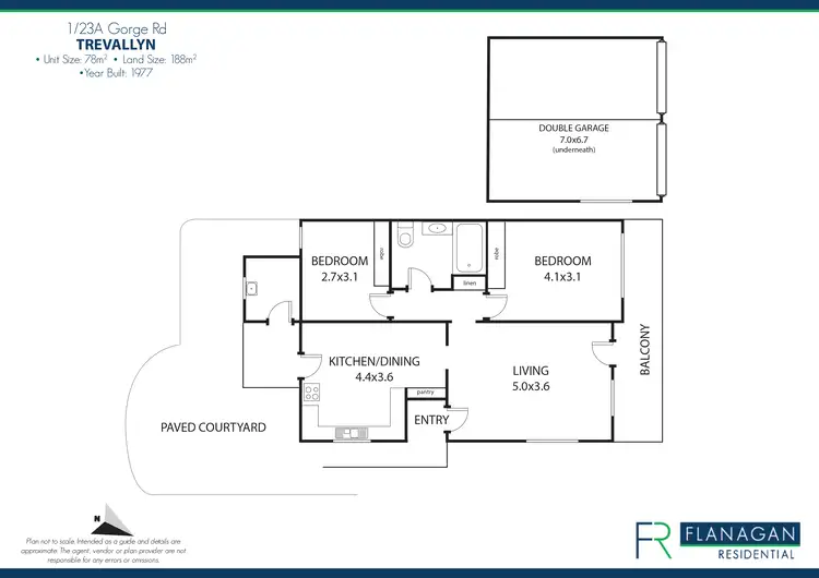 Floorplan of Homely unit listing, 1/23A Gorge Rd, Trevallyn TAS 7250