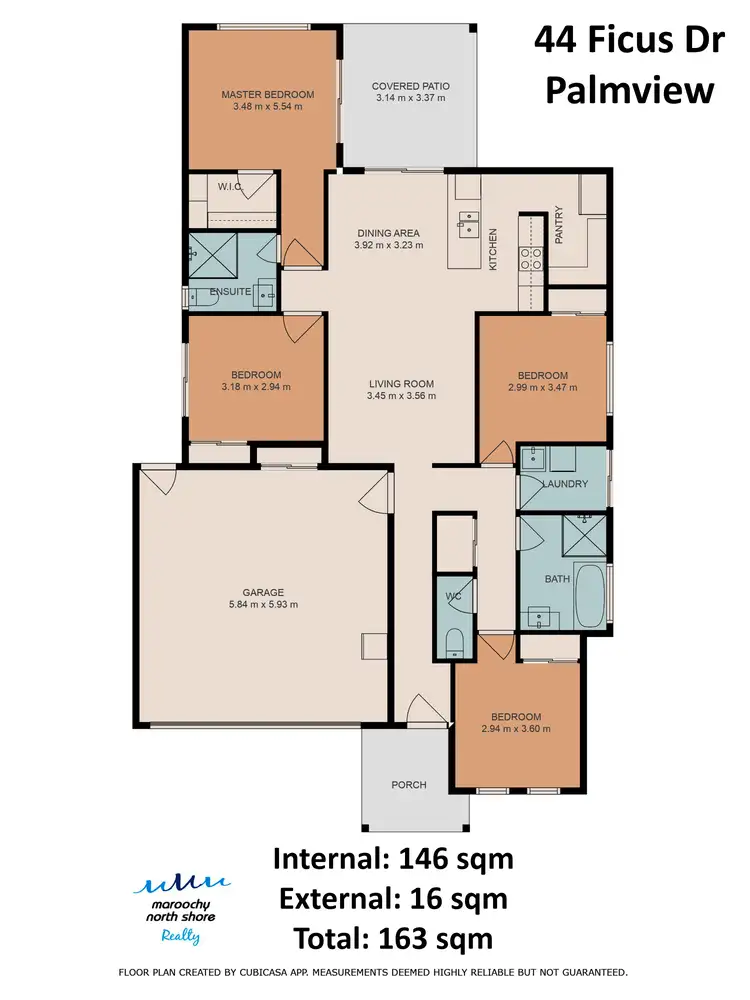 Floorplan of Homely house listing, 44 Ficus Dr, Palmview QLD 4553