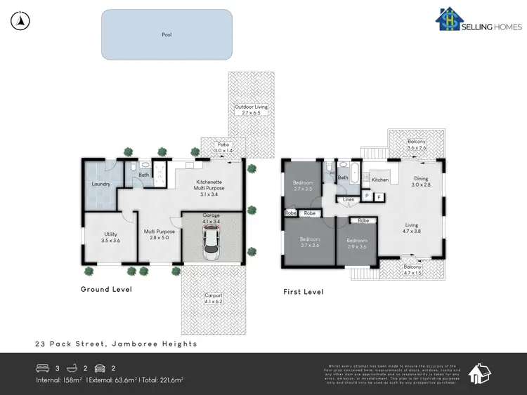 Floorplan of Homely house listing, 23 Pack St, Jamboree Heights QLD 4074