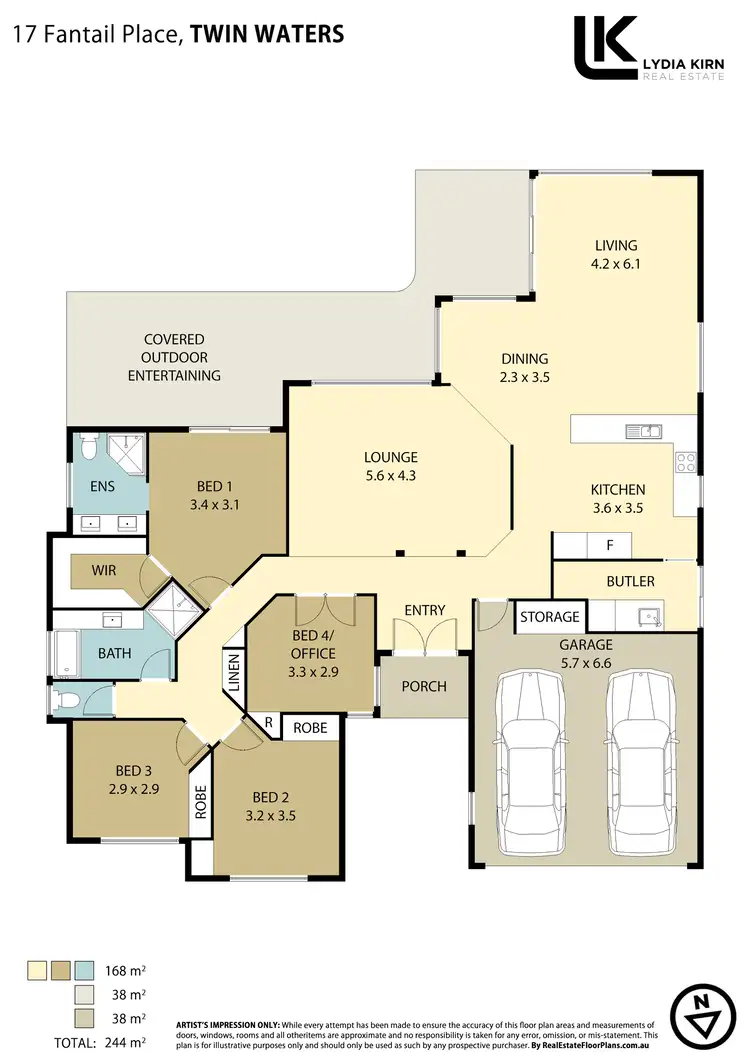 Floorplan of Homely house listing, 17 Fantail Pl, Twin Waters QLD 4564