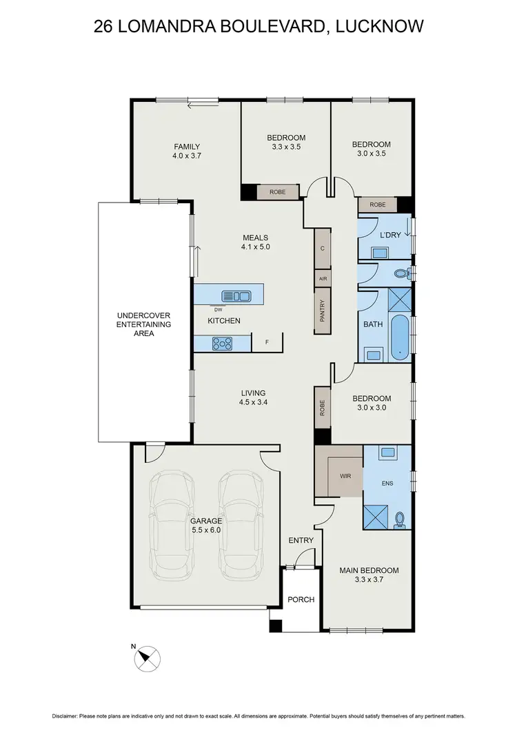 Floorplan of Homely house listing, 26 Lomandra Bvd, Lucknow VIC 3875