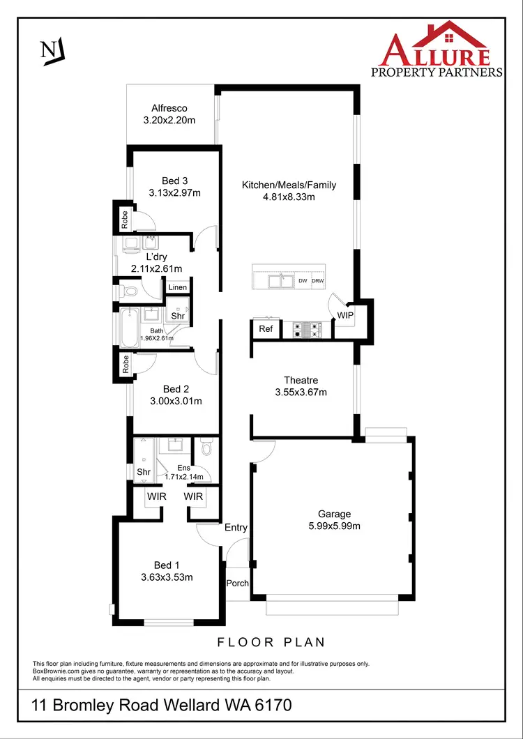 Floorplan of Homely house listing, 11 Bromley Rd, Wellard WA 6170