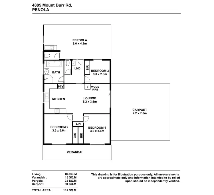 Floorplan of Homely house listing, 4885 Mount Burr Rd, Penola SA 5277