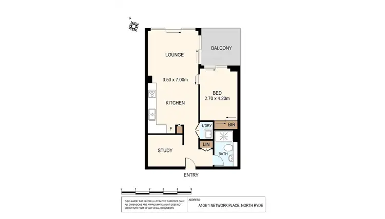 Floorplan of Homely apartment listing, 108/1 Network Place, North Ryde NSW 2113
