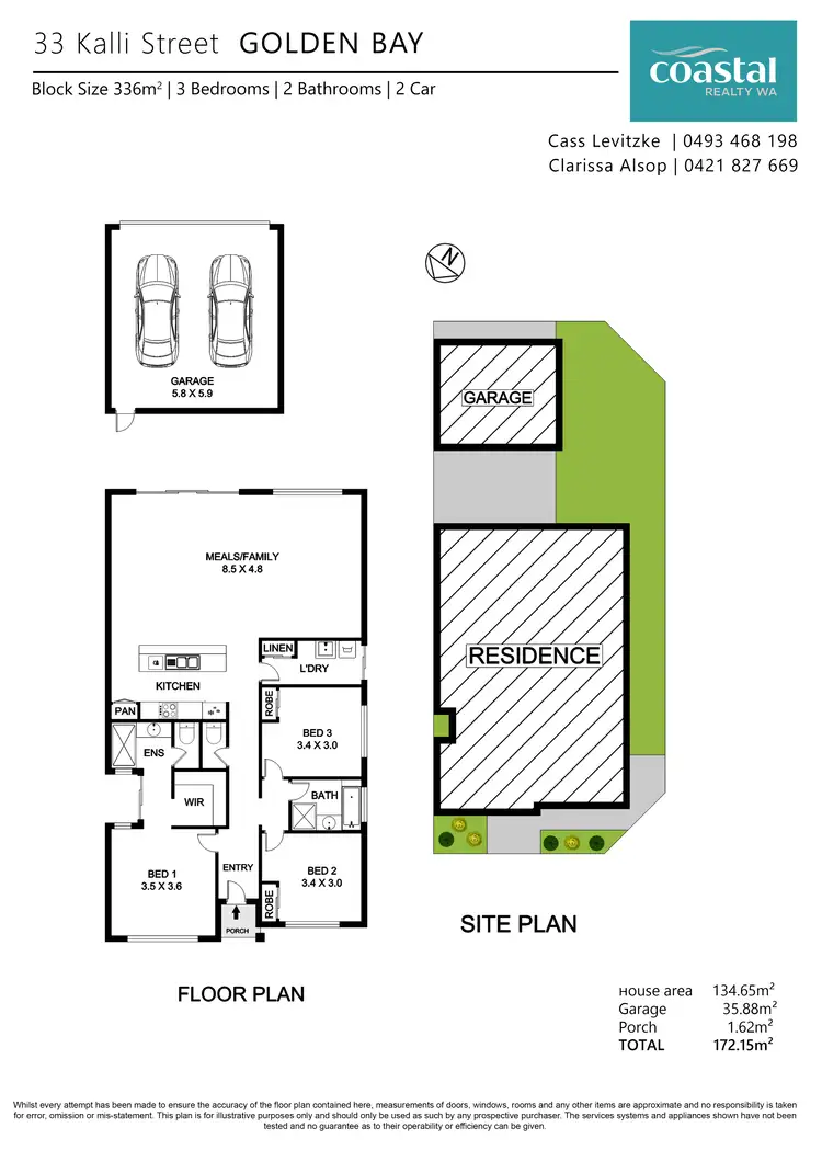 Floorplan of Homely house listing, 33 Kalli St, Golden Bay WA 6174