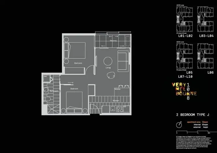 Floorplan of Homely apartment listing, 910/108 Flinders Street, Melbourne VIC 3000