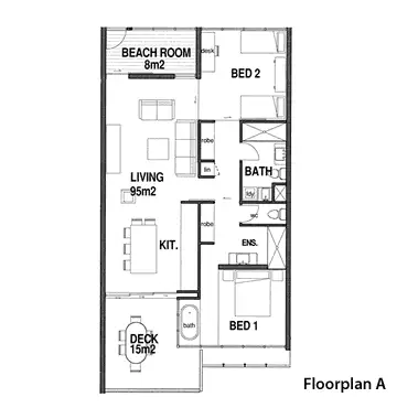 Floorplan of Homely apartment listing, 1302/146 Sooning St (Bright Point), Nelly Bay QLD 4819