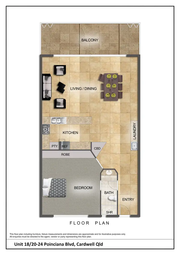 Floorplan of Homely unit listing, Unit 18/20-24 Poinciana Bvd, Cardwell QLD 4849