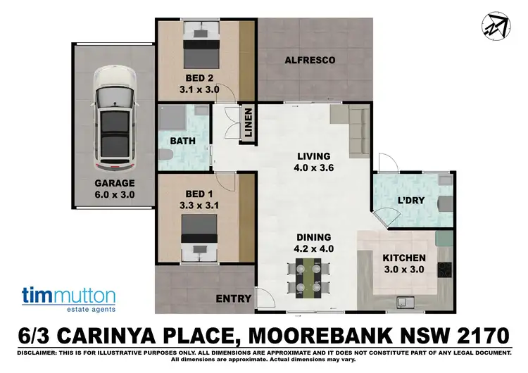 Floorplan of Homely villa listing, Unit 6/3 Carinya Pl, Moorebank NSW 2170