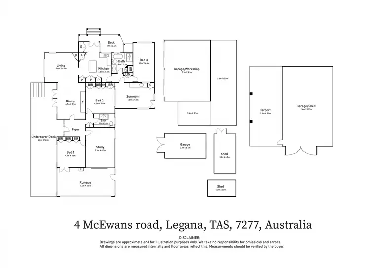 Floorplan of Homely rural property listing, 4 McEwans Road, Rosevears TAS 7277